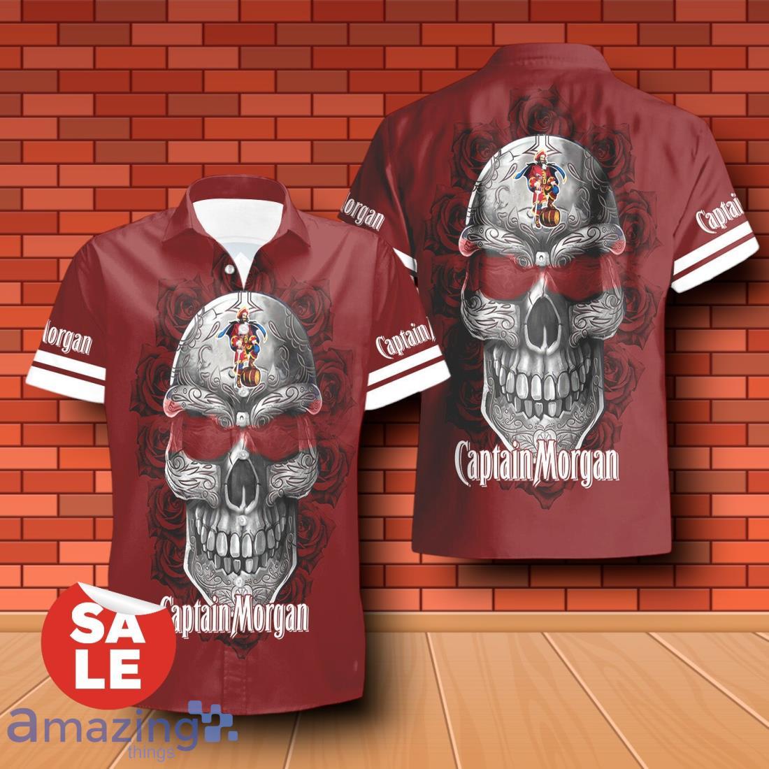 Captain Morgan Sukull Rose 3D Hawaiian Shirt & Shorts For Men Women image Captain Morgan Sukull Rose 3D Hawaiian Shirt & Shorts For Men Women Product Photo 2