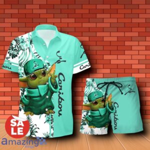 Caribou Coffee Baby Yoda Hawaiian Shirt & Short Product Photo 1