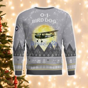 Cessna L-19 O-1 Bird Dog L19 O1 Aircraft Moonlight And Mountain Pattern Ugly Christmas Sweater Aircraft Lovers Christmas Gift Product Photo 2