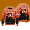 Cincinnati Bengals NFL Christmas Tree Pine Snowflake Ugly Sweater Merry Chistmas
