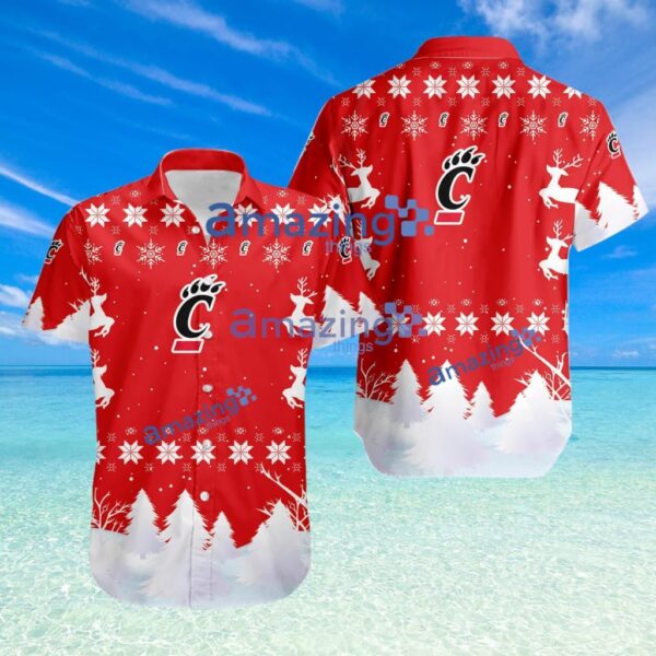 Cincinnati Miami NCAA Logo Sport Christmas Pattern Hawaiian Shirt Product Photo 1