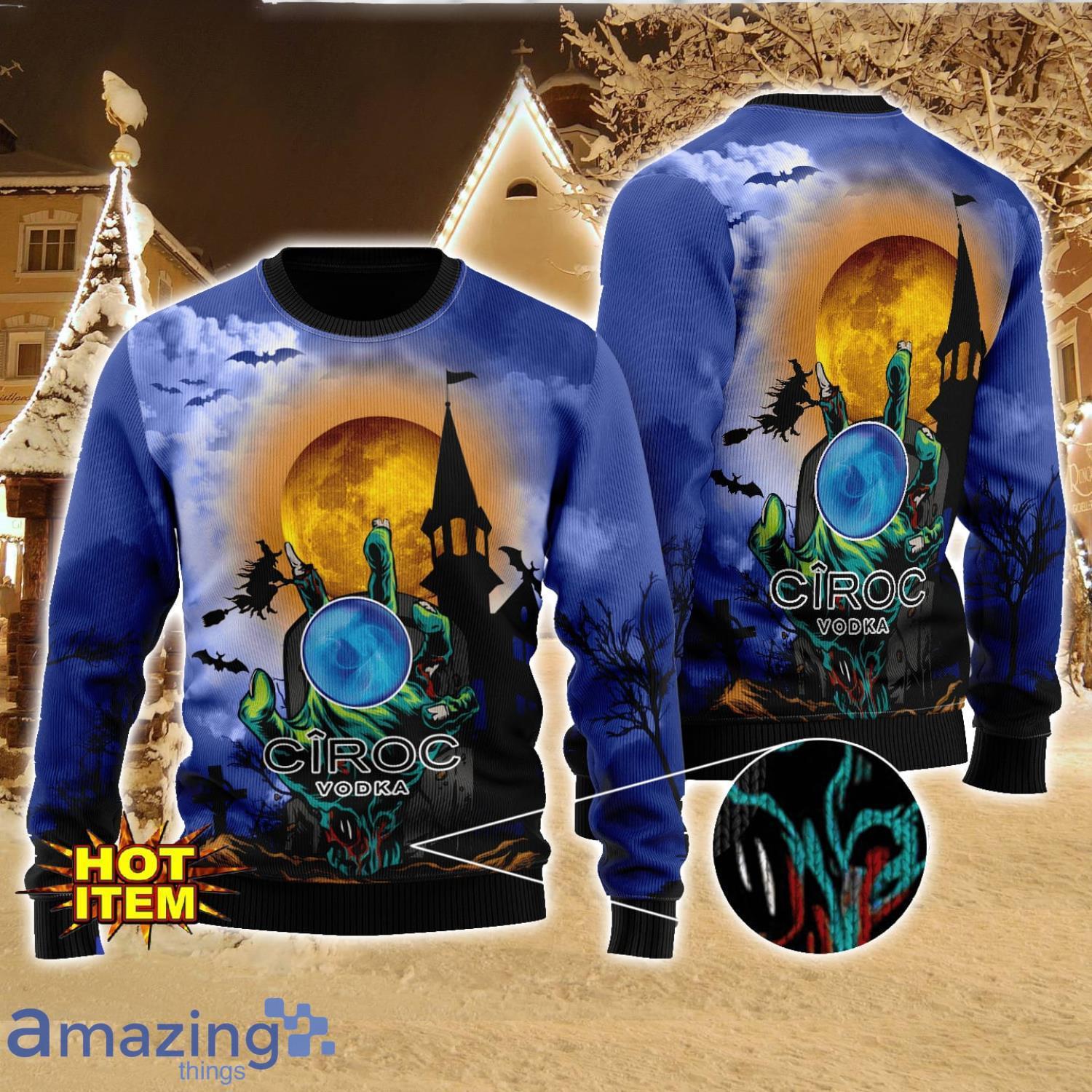 Ciroc Vodka Halloween 3D Sweater Halloween Gift For Men And Women image Ciroc Vodka Halloween 3D Sweater Halloween Gift For Men And Women Product Photo 1