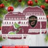 Cleveland Cavaliers Grinch With Logo Ugly Christmas Sweater Custom Name For Fans