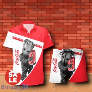 Coca Cola Groot Hug Combo Hawaiian Shirt & Shorts 3D Design For Men Women Product Photo 2