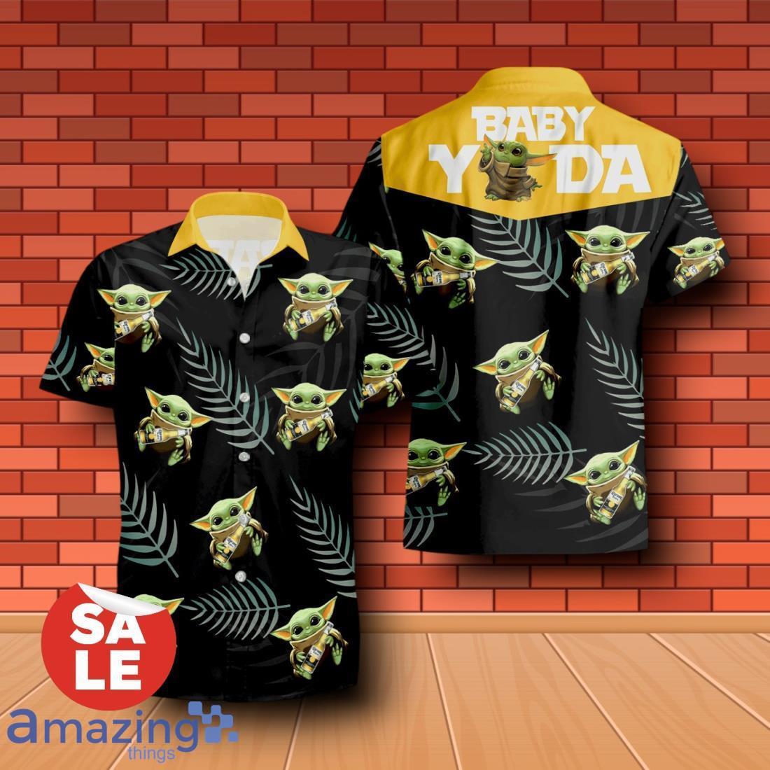 Corona Extra Beer Baby Yoda Hug Hawaiian Shirt & Short image Corona Extra Beer Baby Yoda Hug Hawaiian Shirt & Short Product Photo 2