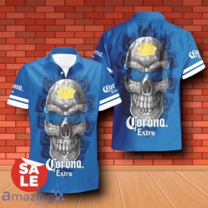 Corona Extra Beer Sukull Rose 3D Hawaiian Shirt & Shorts For Men Women Product Photo 2