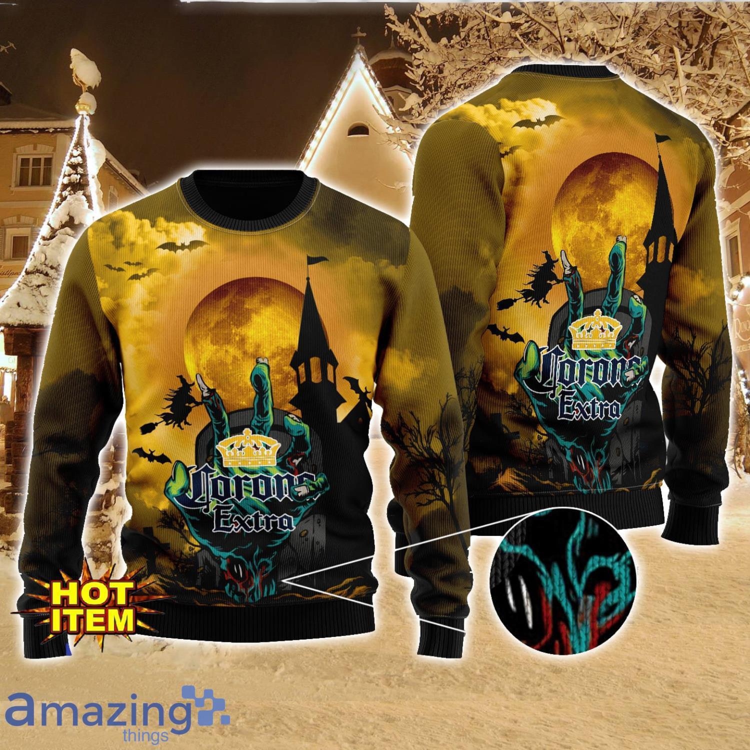 Corona Extra Halloween 3D Sweater Halloween Gift For Men And Women image Corona Extra Halloween 3D Sweater Halloween Gift For Men And Women Product Photo 1