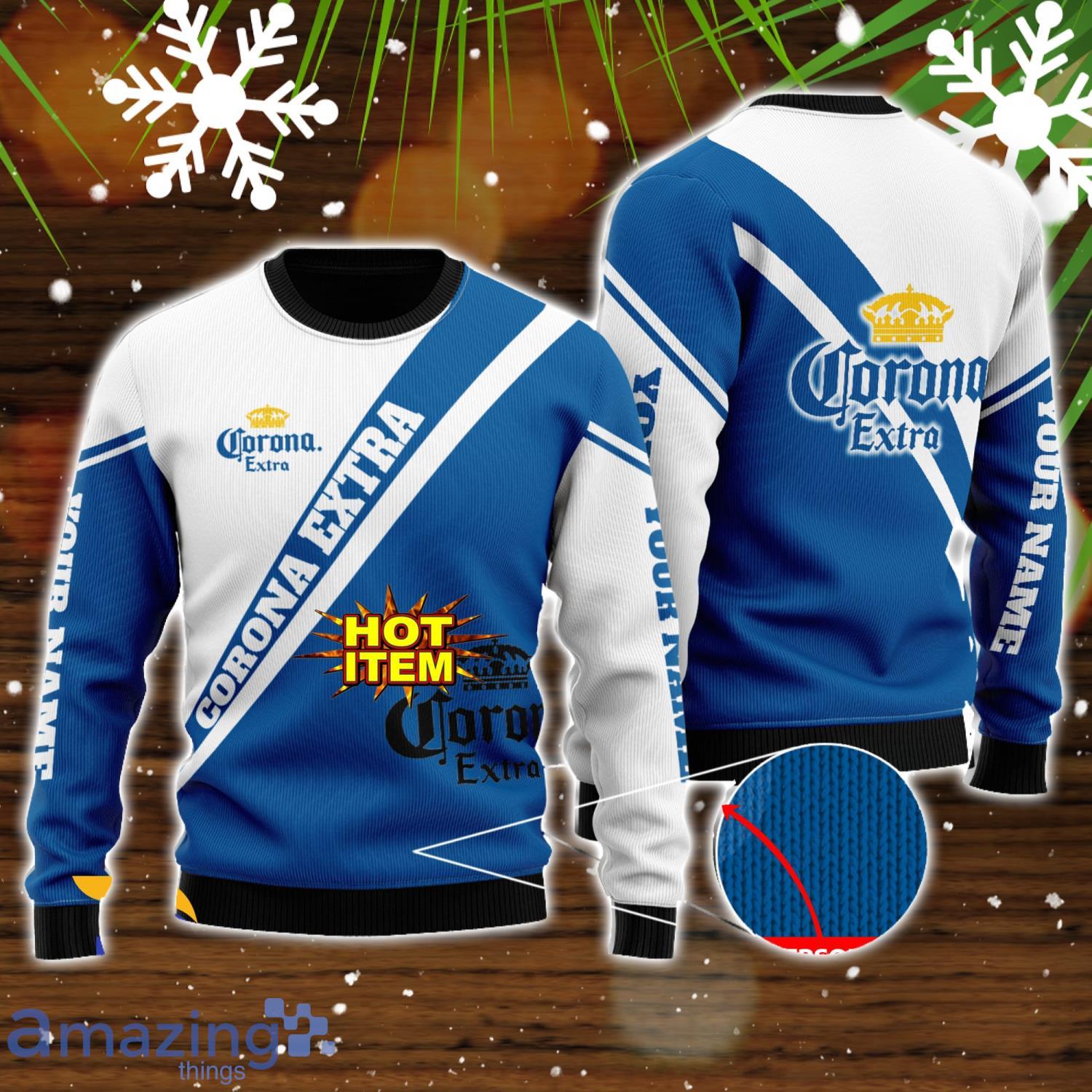 Corona Extra Personalized All Over Print Sweater Christmas Sweater For Men Women Gift Ideas image Corona Extra Personalized All Over Print Sweater Christmas Sweater For Men Women Gift Ideas Product Photo 1