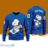 Cronulla-Sutherland Sharks NRL Snoopy Happy Custom Name Christmas Ugly Sweater 3D