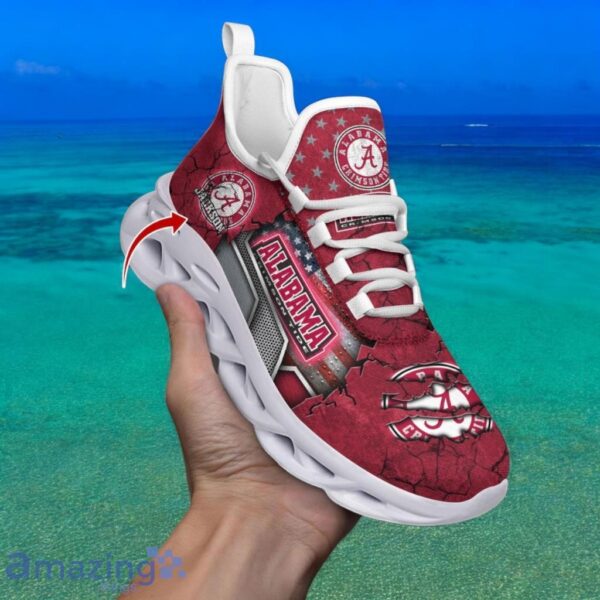 Custom Name NCAA Alabama Crimson Tide Sneaker Max Soul Shoes Stride In Style For Men And Women Product Photo 1