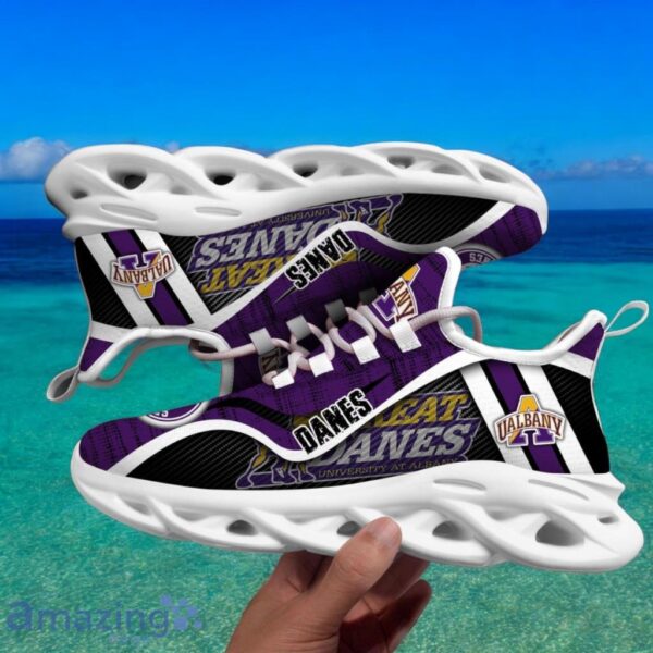 Custom Name NCAA Albany Great Danes Sneaker Max Soul Shoes Stride Glamour For Men And Women Product Photo 1