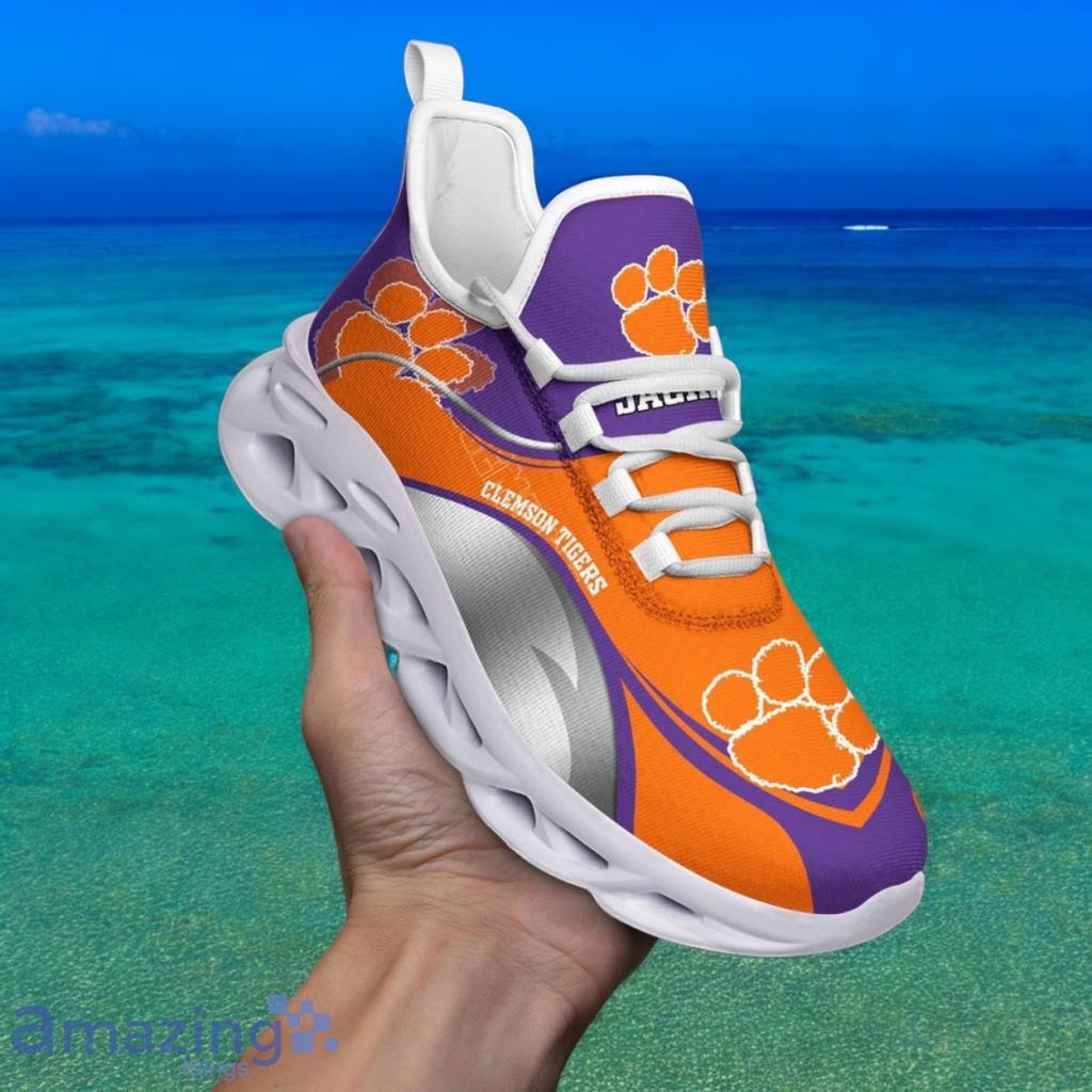 Custom Name NCAA Clemson Tigers Sneaker Max Soul Shoes Max Soul Motion For Men And Women image Custom Name NCAA Clemson Tigers Sneaker Max Soul Shoes Max Soul Motion For Men And Women Product Photo 1