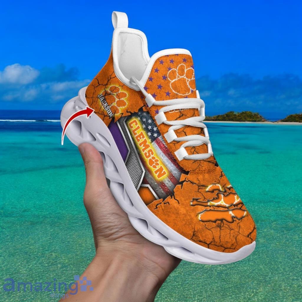 Custom Name NCAA Clemson Tigers Sneaker Max Soul Shoes Stride In Style For Men And Women image Custom Name NCAA Clemson Tigers Sneaker Max Soul Shoes Stride In Style For Men And Women Product Photo 1