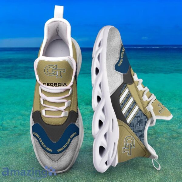 Custom Name NCAA Georgia Tech Yellow Jackets Sneaker Max Soul Shoes Kick Bliss Parade For Men And Women Product Photo 1