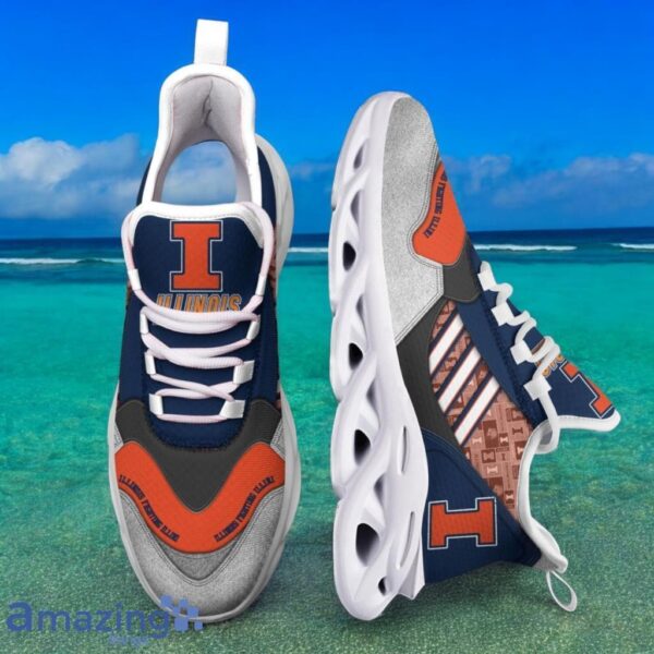 Custom Name NCAA Illinois Fighting Illini Sneaker Max Soul Shoes Kick Bliss Parade For Men And Women Product Photo 1