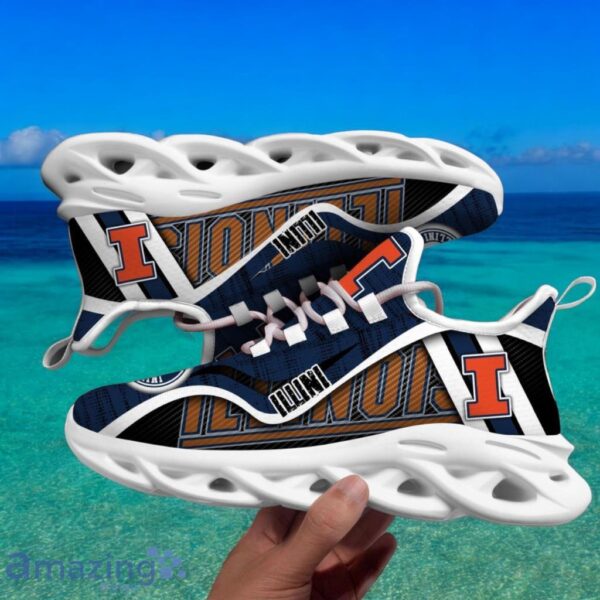 Custom Name NCAA Illinois Fighting Illini Sneaker Max Soul Shoes Stride Glamour For Men And Women Product Photo 1