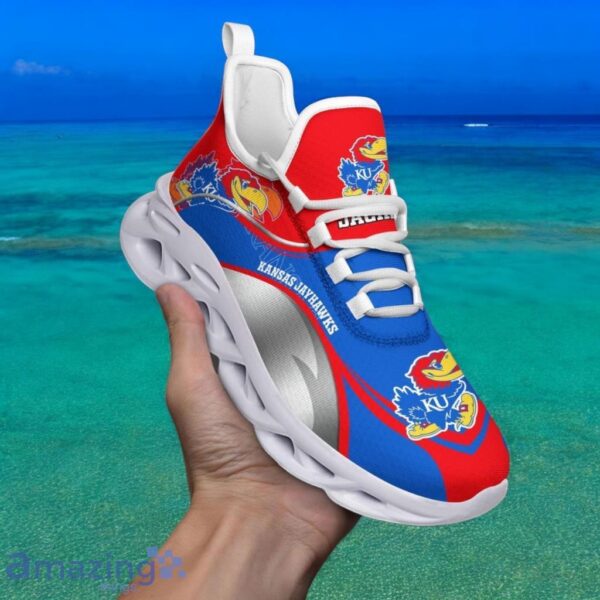 Custom Name NCAA Kansas Jayhawks Sneaker Max Soul Shoes Comfortable For Every Occasion For Men And Women Product Photo 1