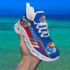 Custom Name NCAA Kansas Jayhawks Sneaker Max Soul Shoes Stride Chic Blissful Parade For Men And Women