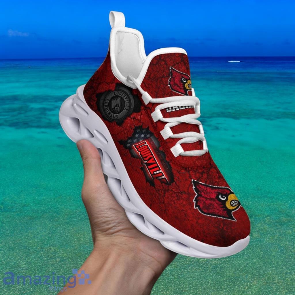 Custom Name NCAA Louisville Cardinals Sneaker Max Soul Shoes Max Comfort Glide For Men And Women image Custom Name NCAA Louisville Cardinals Sneaker Max Soul Shoes Max Comfort Glide For Men And Women Product Photo 1