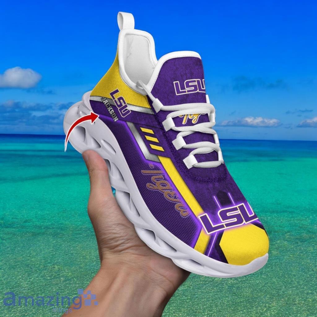 Custom Name NCAA Lsu Tigers Sneaker Max Soul Shoes Soulful Stride For Men And Women image Custom Name NCAA Lsu Tigers Sneaker Max Soul Shoes Soulful Stride For Men And Women Product Photo 1