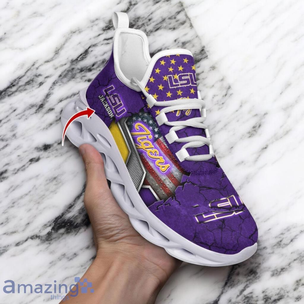Custom Name NCAA Lsu Tigers Sneaker Max Soul Shoes Stride In Style For Men And Women image Custom Name NCAA Lsu Tigers Sneaker Max Soul Shoes Stride In Style For Men And Women Product Photo 1