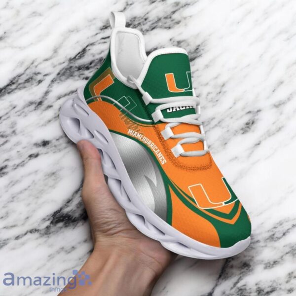 Custom Name NCAA Miami Hurricanes Sneaker Max Soul Shoes Max Soul Motion For Men And Women Product Photo 1