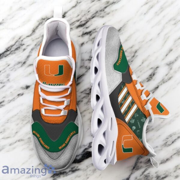 Custom Name NCAA Miami Hurricanes Sneaker Max Soul Shoes Sporty Soul For Men And Women Product Photo 1