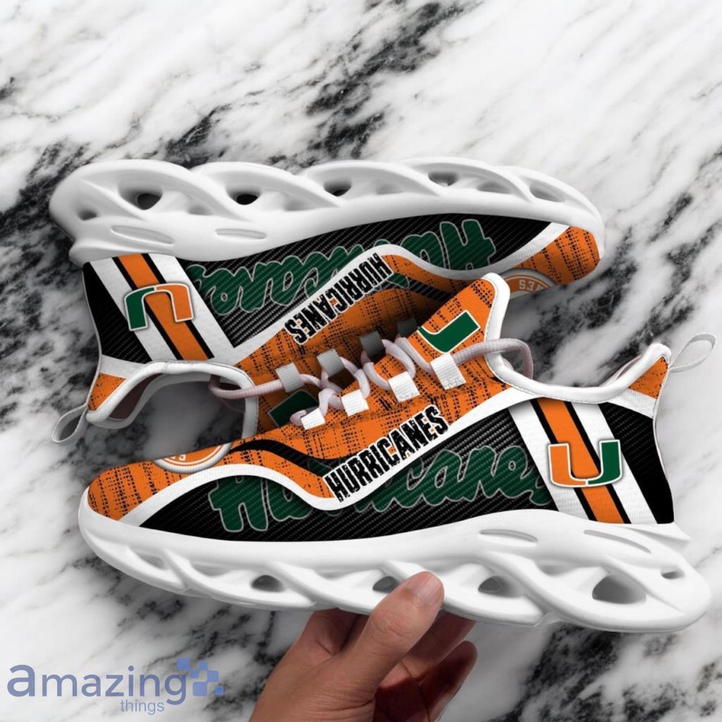 Custom Name NCAA Miami Hurricanes Sneaker Max Soul Shoes Stride Into Elegance For Men And Women image Custom Name NCAA Miami Hurricanes Sneaker Max Soul Shoes Stride Into Elegance For Men And Women Product Photo 1