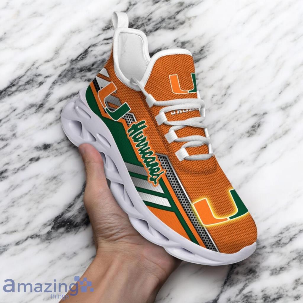 Custom Name NCAA Miami Hurricanes Sneaker Max Soul Shoes Stride Stylishly For Men And Women image Custom Name NCAA Miami Hurricanes Sneaker Max Soul Shoes Stride Stylishly For Men And Women Product Photo 1
