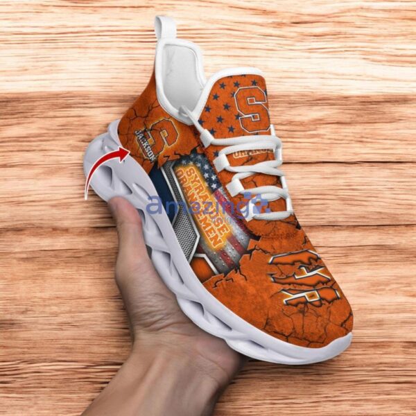 Custom Name NCAA Syracuse Orange Sneaker Max Soul Shoes Sneaker Elegance Fusion For Men And Women Product Photo 1