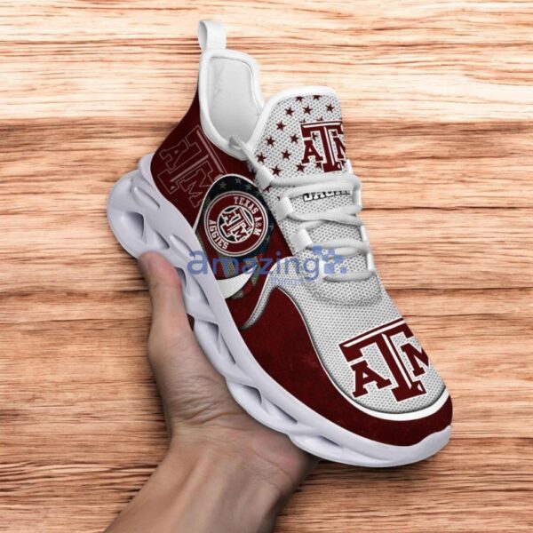 Custom Name NCAA Texas A&ampm Aggies Sneaker Max Soul Shoes Stride Glamorous Soul For Men And Women Product Photo 1