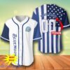 Custom Number & Name American Flag Blue Moon Cinnamon Whisky Baseball Jersey For Men And Women