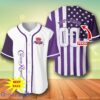 Custom Number & Name American Flag Crown Royal Baseball Jersey For Men And Women