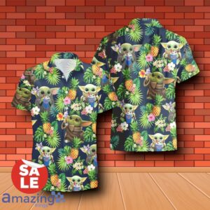 Dairy Queen Baby Yoda Tropical Flowery Hawaiian Shirt & Short Product Photo 2
