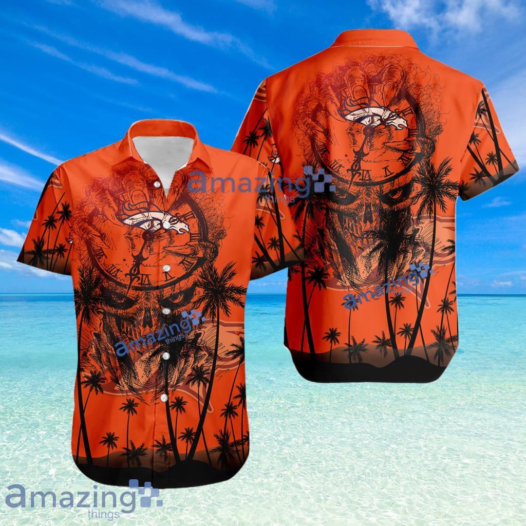 Denver Broncos NFL Halloween Tropical Beach Hawaiian Shirt New image Denver Broncos NFL Halloween Tropical Beach Hawaiian Shirt New Product Photo 1