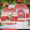 Detroit Pistons Grinch With Logo Ugly Christmas Sweater Custom Name For Fans