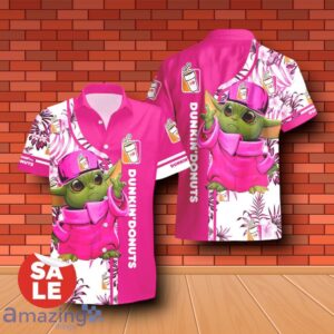 Dunkin Donuts Baby Yoda Hawaiian Shirt & Short Product Photo 2