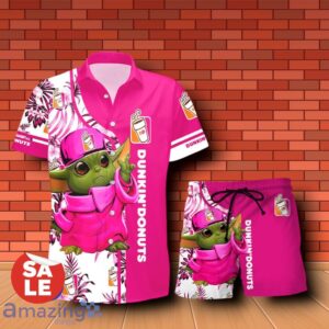 Dunkin Donuts Baby Yoda Hawaiian Shirt & Short Product Photo 1