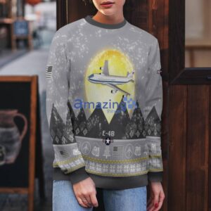 E-4B E4B Aircraft Moonlight And Mountain Pattern Ugly Christmas Sweater Aircraft Lovers Christmas Gift Product Photo 5