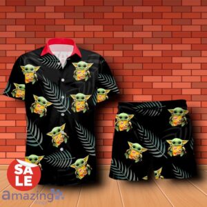 Eggo Baby Yoda Hug Hawaiian Shirt & Short Product Photo 1