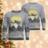 EP-3 Orion EP3 Aircraft Moonlight And Mountain Pattern Ugly Christmas Sweater Aircraft Lovers Christmas Gift