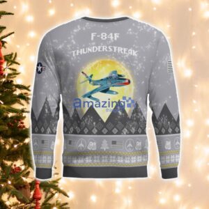 F 84F Thunderstreak F84F Aircraft Moonlight And Mountain Pattern Ugly Christmas Sweater Aircraft Lovers Christmas Gift image F-84F Thunderstreak F84F Aircraft Moonlight And Mountain Pattern Ugly Christmas Sweater Aircraft Lovers Christmas Gift Product Photo 3