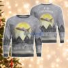 F-8 Crusader F8 Aircraft Moonlight And Mountain Pattern Ugly Christmas Sweater Aircraft Lovers Christmas Gift