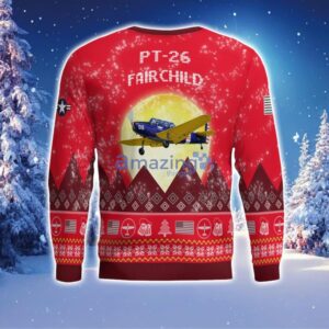 Fairchild PT-26 PT26 Aircraft Moonlight Red Color Ugly Christmas Sweater Christmas Gift Product Photo 3