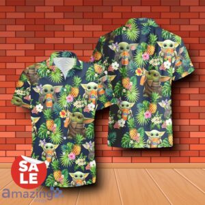 Fanta Baby Yoda Tropical Flowery Hawaiian Shirt & Short Product Photo 2