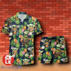 Fanta Baby Yoda Tropical Flowery Hawaiian Shirt & Short Product Photo 1