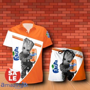 Fanta Groot Hug Combo Hawaiian Shirt & Shorts 3D Design For Men Women Product Photo 1
