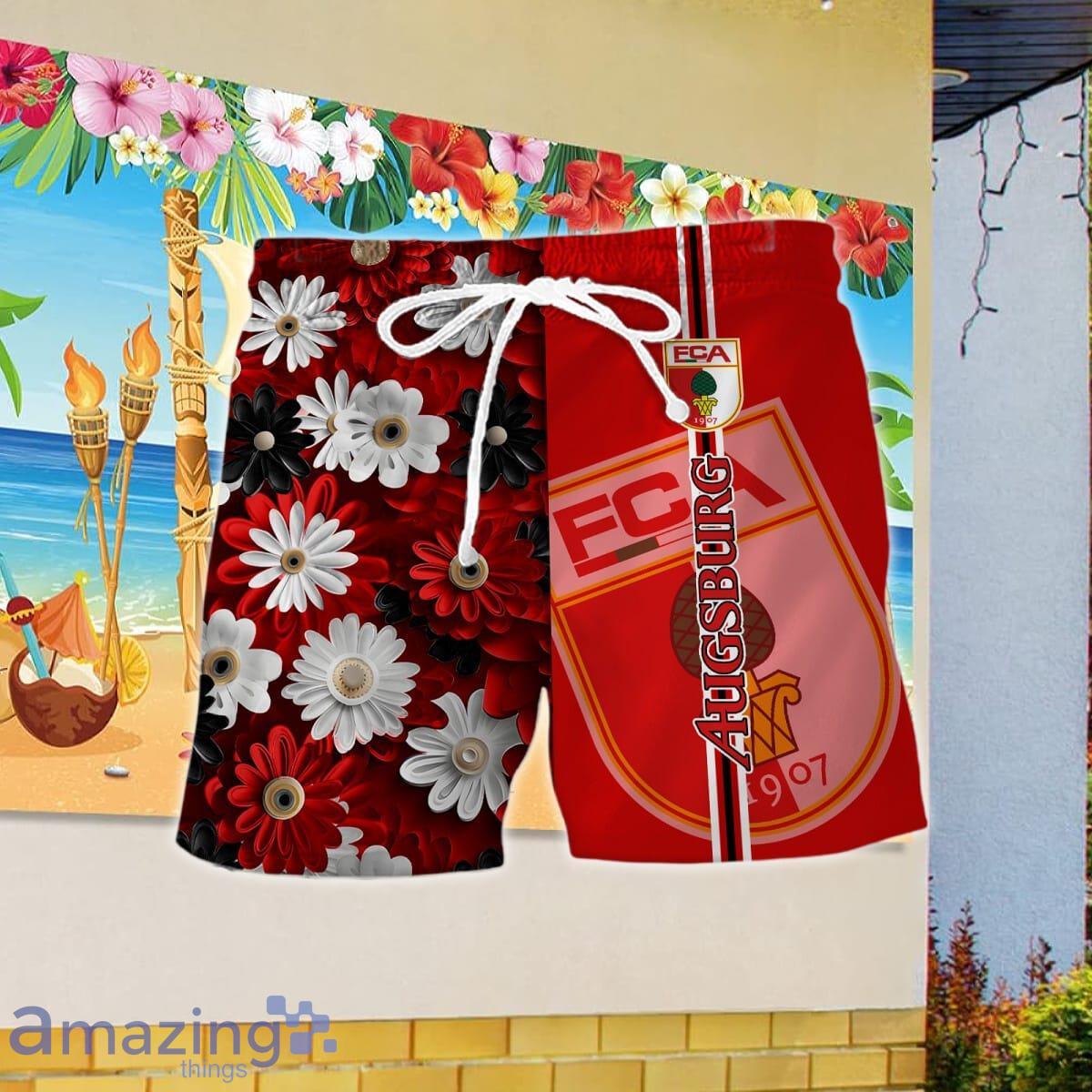 FC Augsburg Combo Hawaiian Shirt And Short Impressive Gift image FC Augsburg Combo Hawaiian Shirt And Short Impressive Gift Product Photo 2