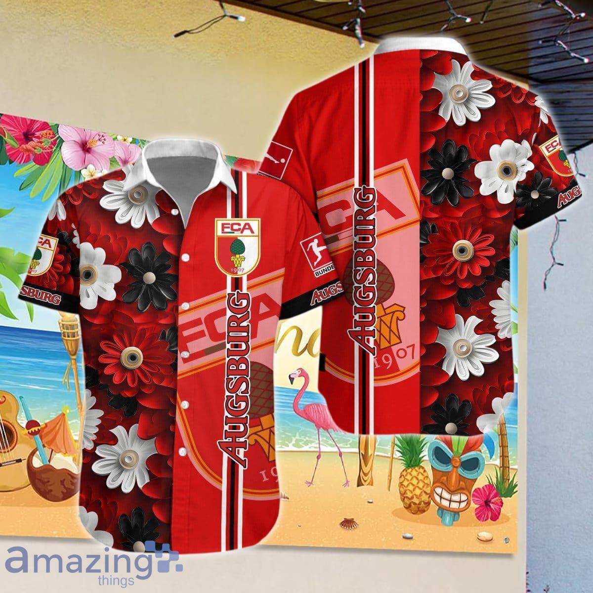 FC Augsburg Combo Hawaiian Shirt And Short Impressive Gift image FC Augsburg Combo Hawaiian Shirt And Short Impressive Gift Product Photo 1