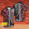 Fireball Button Skeleton Hawaiian Shirt And Short Gift Ideas For Men Women